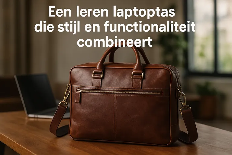 Een leren laptoptas die stijl en functionaliteit combineert